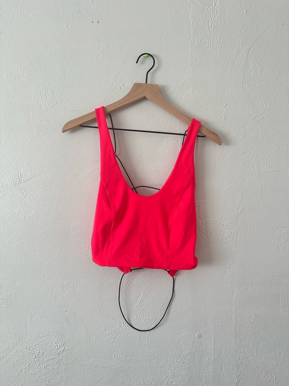 FP Movement by Free People Neon Pink Crop athletic tank size large open back